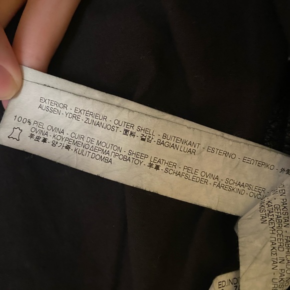 Zara authentic sheep leather jacket black - Picture 3 of 4